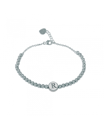 Bracciale Tennis Donna Osa Jewels Argento Name Collection Calamita Lettera 9 mm