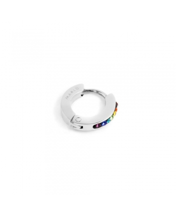 Mono Orecchino Unisex Acciaio Marlù Gioielli Basi Cristalli Multicolor 2OR0058-RGB