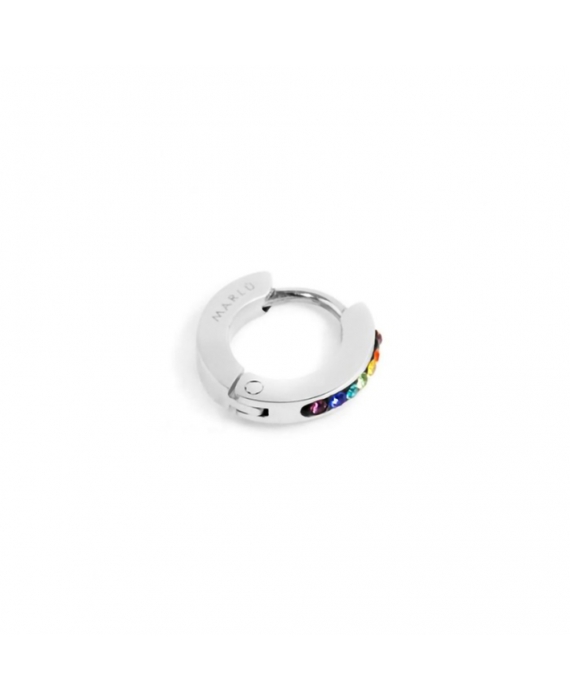 Mono Orecchino Unisex Acciaio Marlù Gioielli Basi Cristalli Multicolor 2OR0058-RGB