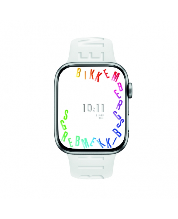 Orologio Smartwatch Unisex Bikkembergs Small Size Silicone Bianco BK24